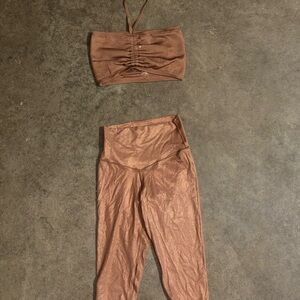 Aerie Copper Two-Piece Legging Set